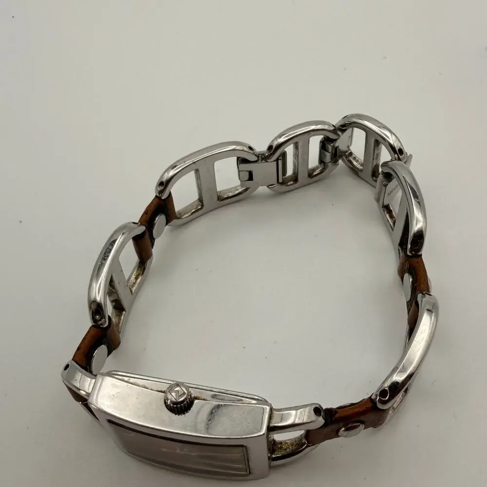 Chic Vintage Michael Kors MK-2034 Chainlink Watch - Orange Dial New Battery